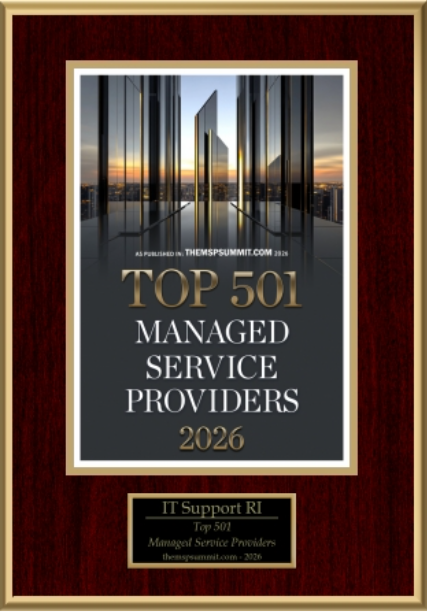 Top 501 MSP Award for 2026 by MSP Summit Awarded to IT Support RI